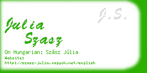 julia szasz business card